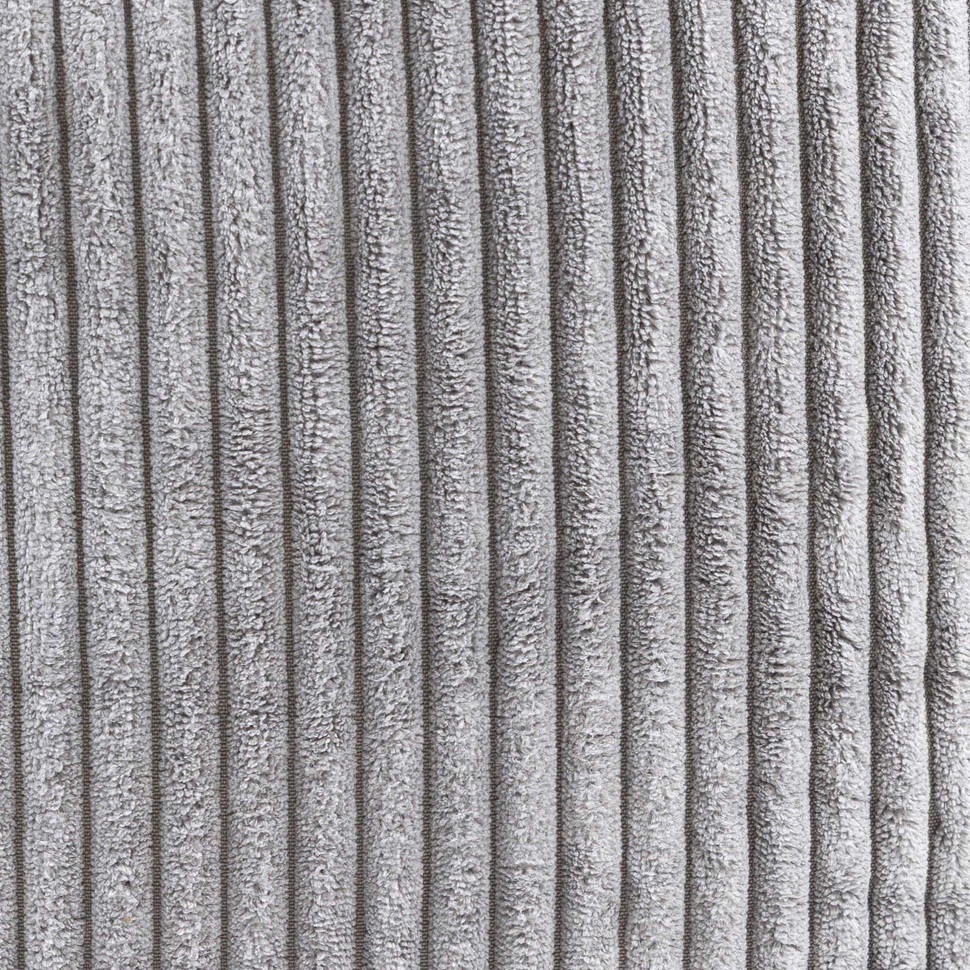 Pouf fauteuil enfant Icon velours côtelé gris clair, chambre, salon, 55x55xcm Oeko-Tex® - 7