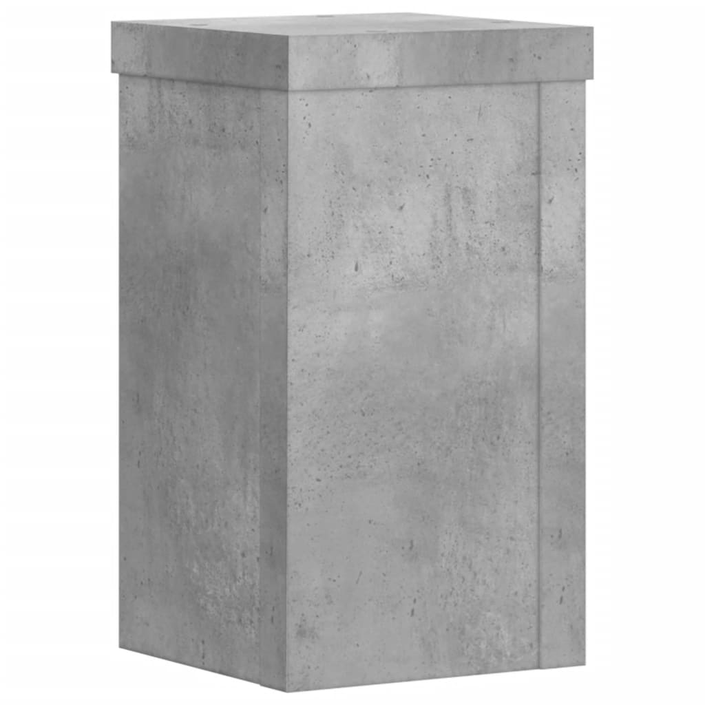 Supports pour plantes 2 pcs gris béton bois d'ingénierie - 4