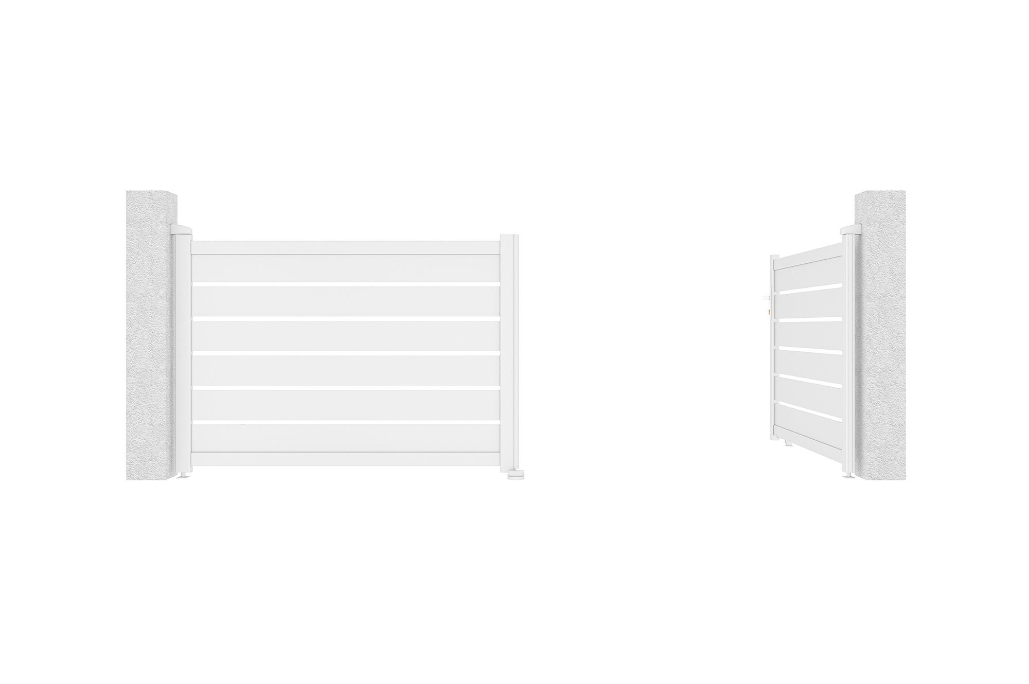 Portail battant 3,5m VOGEL H.120 aluminium blanc - 5