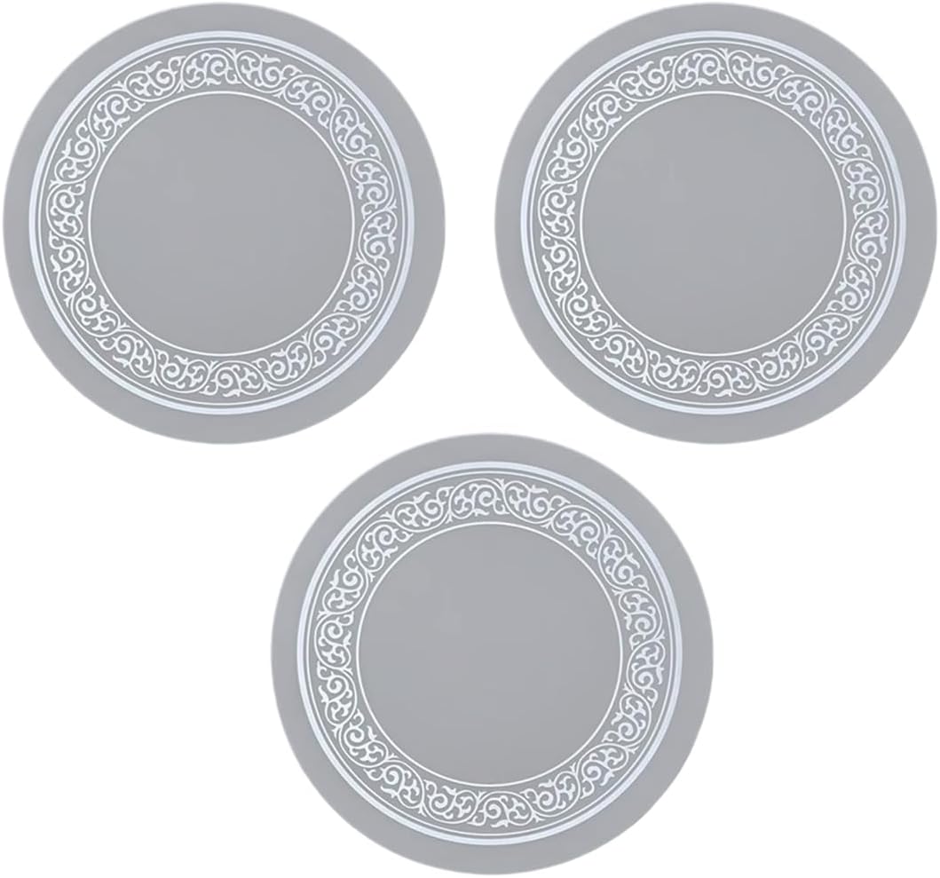 (Okrągłe) 3-częściowe silikonowe maty ochronne do płyt indukcyjnych klasy spożywczej, okrągłe maty antypoślizgowe do płyt indukcyjnych