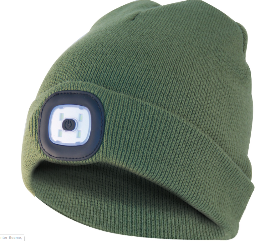 Bonnet Tricoté Main Vert Armée Camouflage Avec Pompon Fausse Fourrure - Beanie 2 Love ❤️