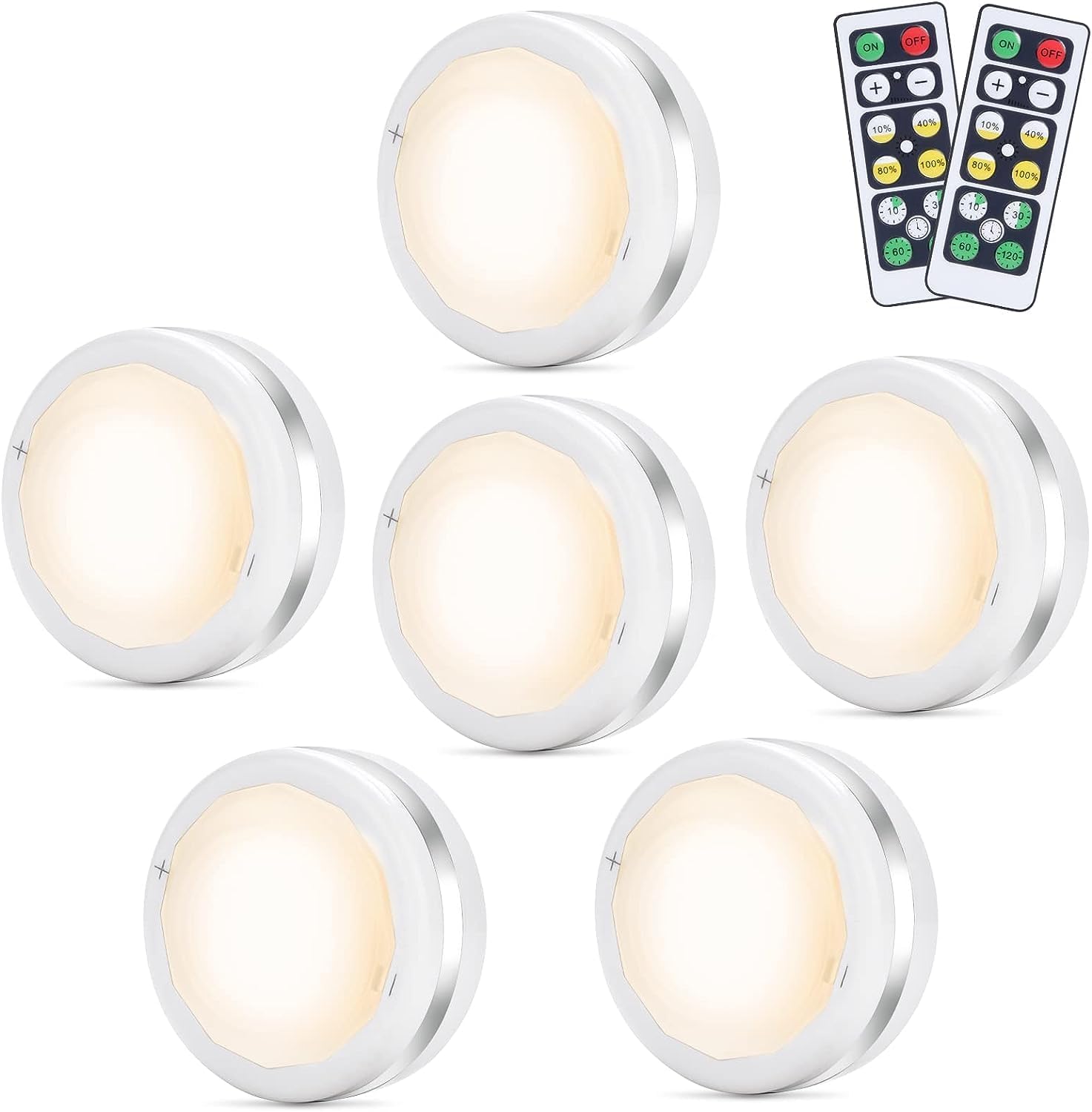 2 Faretti LED COB Con Telecomando DRIWEI, Luce Per Armadio E Vetrine, Punto Luce Telecomandato