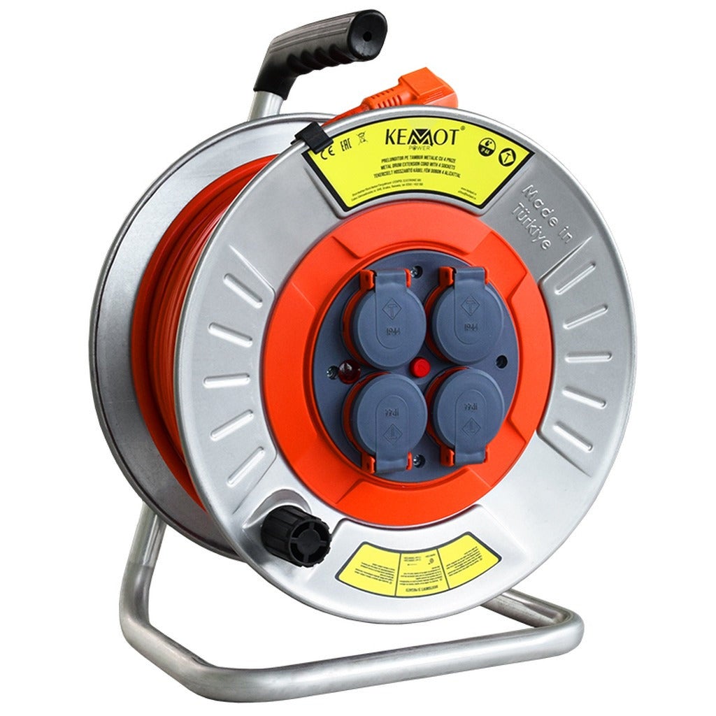 Kemot - Tambur Prelungitor Electric Metalic 3x2.5mm 40M | E-PSM25T40