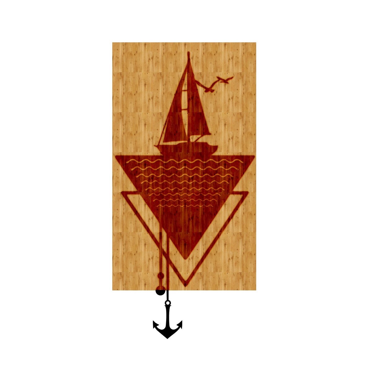 Voilier Décoratif Métal & Bois De Manguier - Présentoir Maritime Élégant
