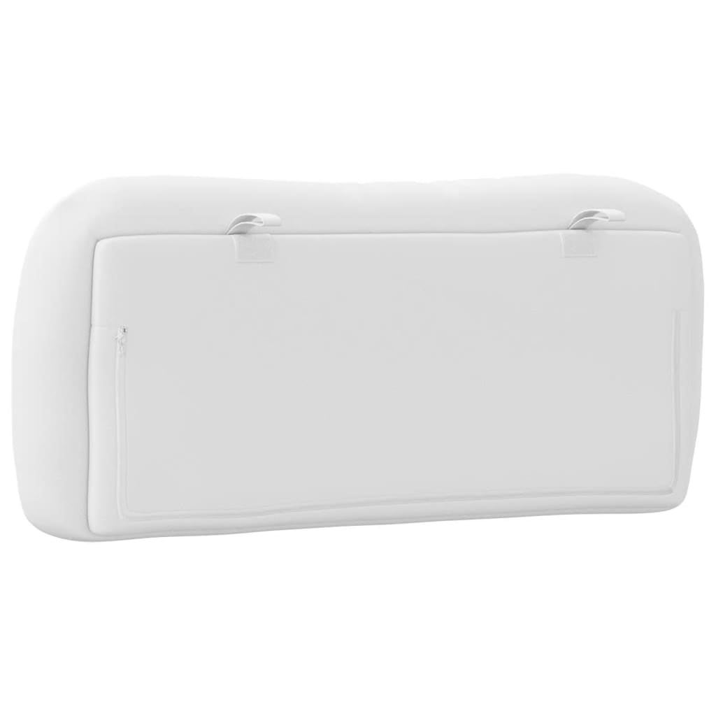 Cabecero de cama acolchado Hvar cuero sintético blanco 80 cm - 7