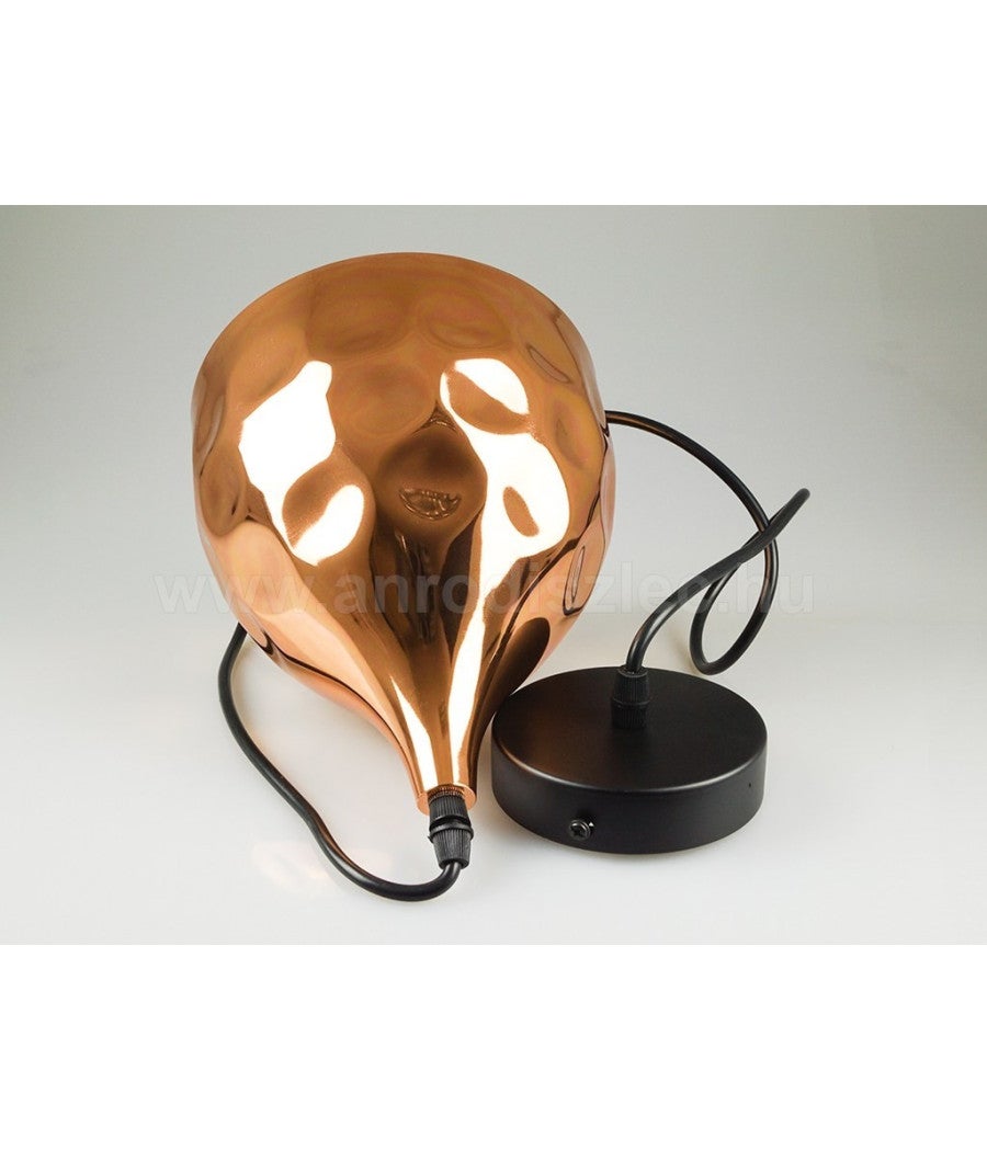 Trade Shop - Lampadario Pendente Lampada A Sospensione In Metallo Cono Oro Rosa Rame Vt-8170 - - 2