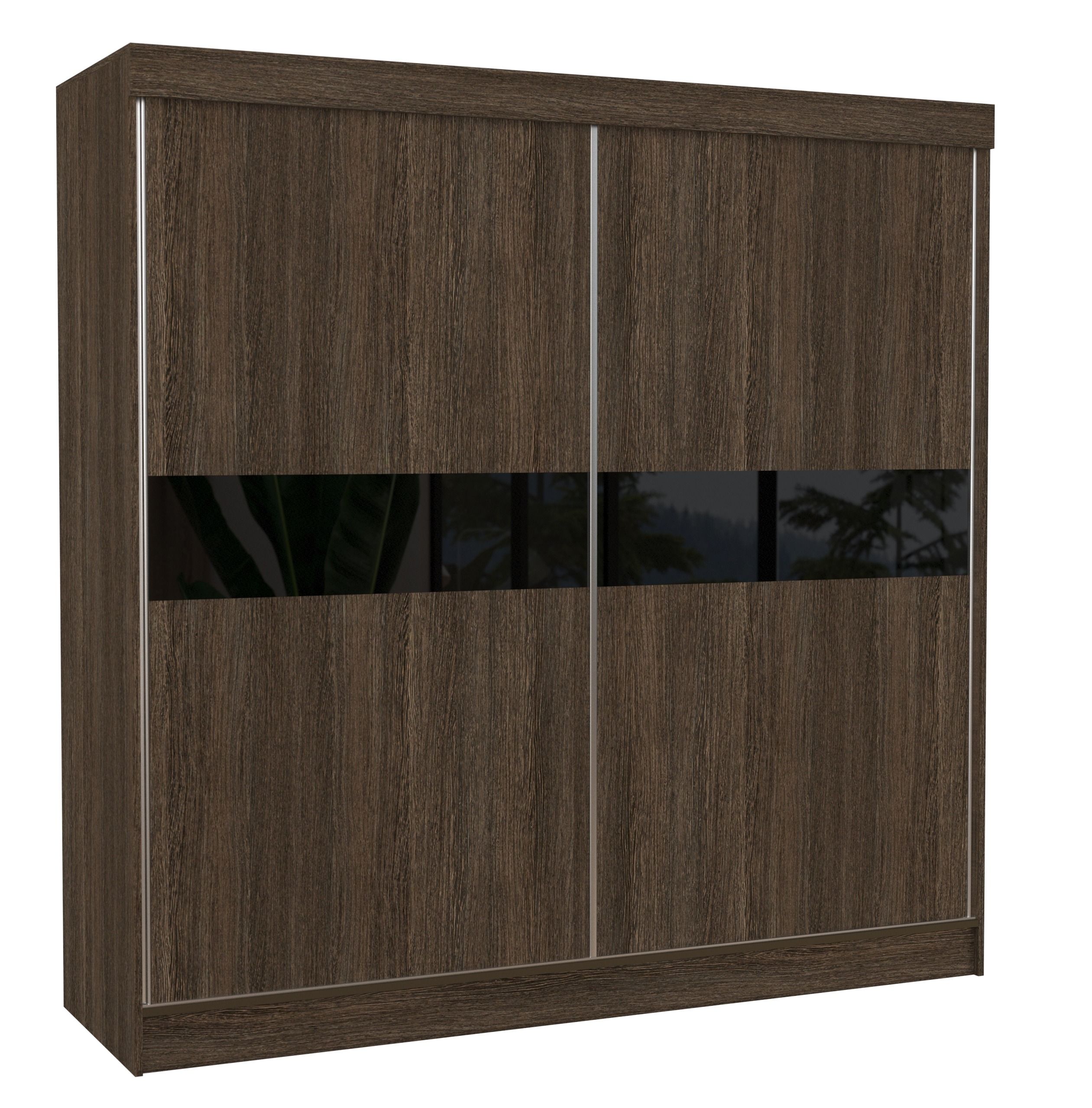 Armoire Chambre Adulte 2 Portes Coulissantes Bois Noir Et Blanc Avec Miroir Dalia 200cm Armoire Chambre Adulte 2 Portes Coulissantes Bois Noir Et Blanc Avec Miroir Dalia 200cm