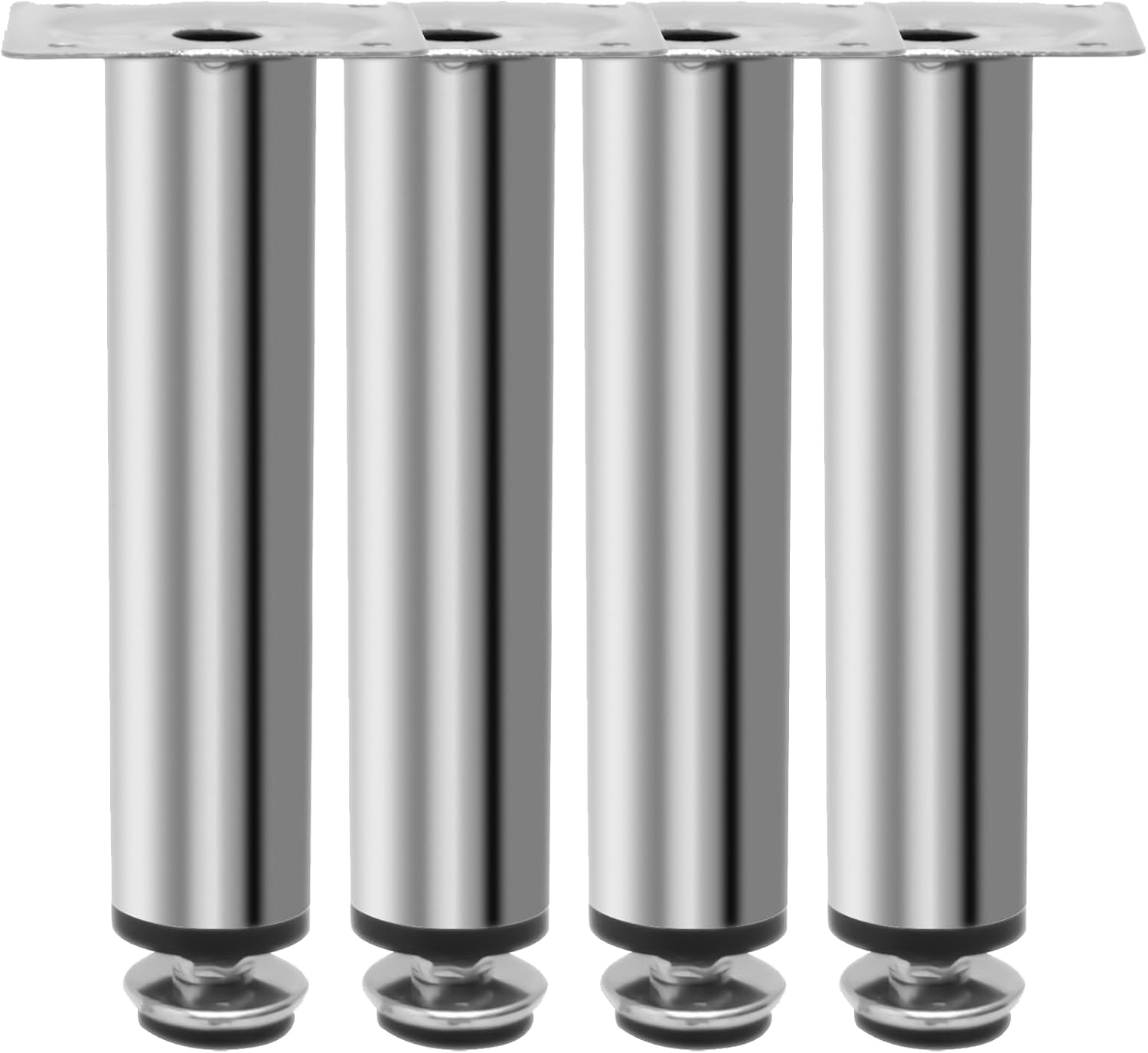 Lot de 4 Pieds de Table Réglables en Métal Argenté 150 MM pour Canapé ...