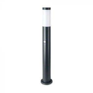 Borne de Jardin Acier Inoxydable avec Détecteur 80cm pour Ampoule E27 IP44 - Noir - SILUMEN
