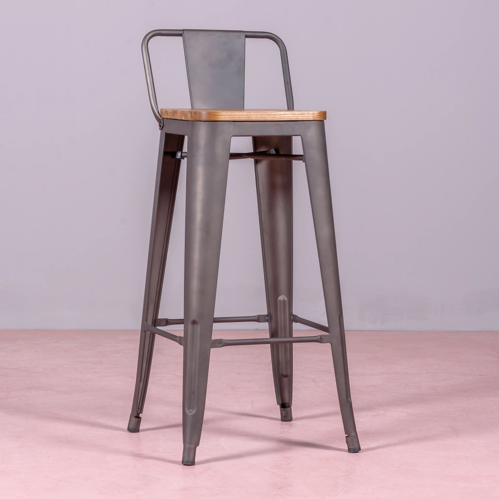Legno Sgabelli Ferro Vintage Sgabello Industriale In Acciaio