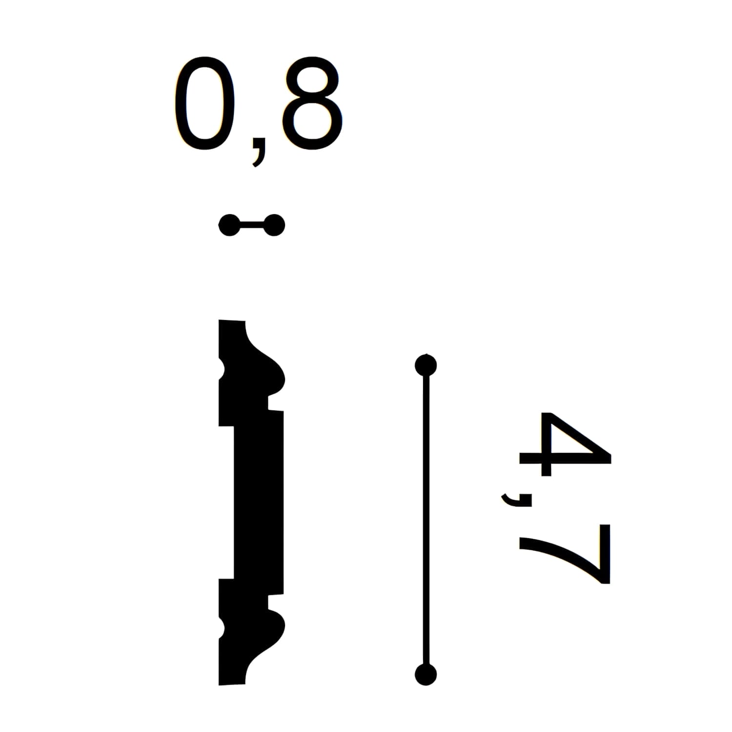 Perfil de estuco Moldura Cornisa Orac Decor PX144 AXXENT Elemento decorativo para pared y techo - 3