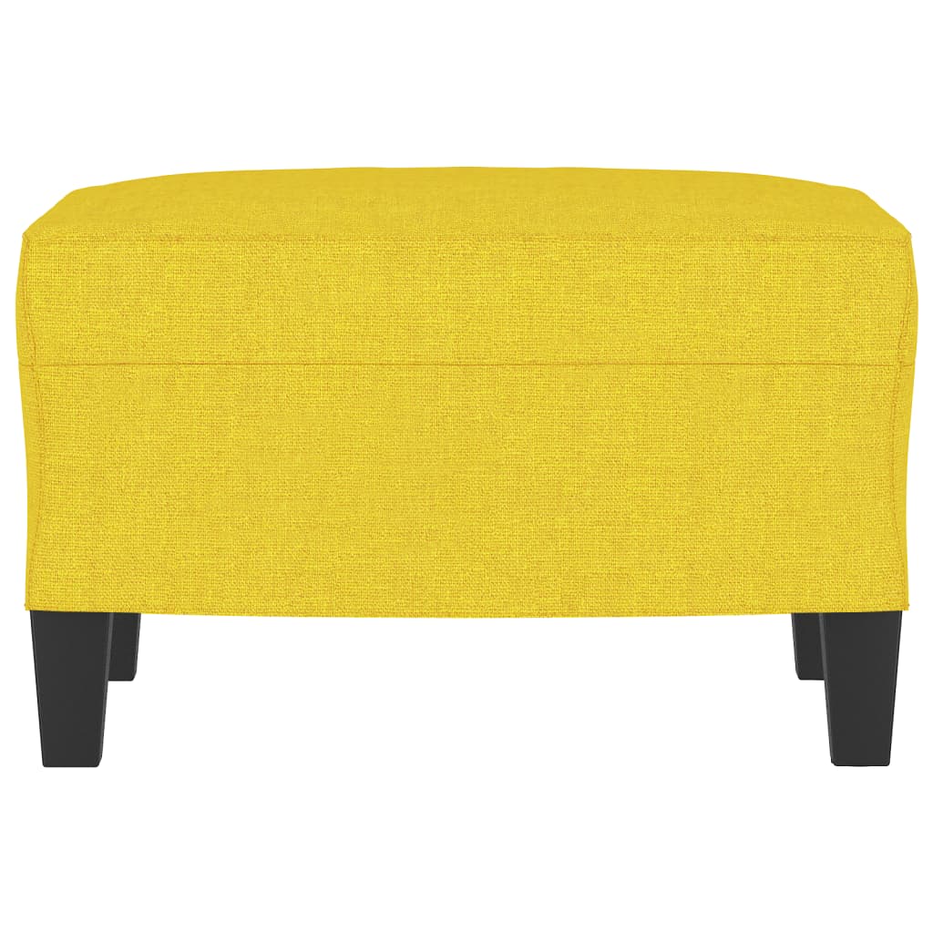 Repousa-pés em tecido amarelo claro 60x50x41 cm - 3