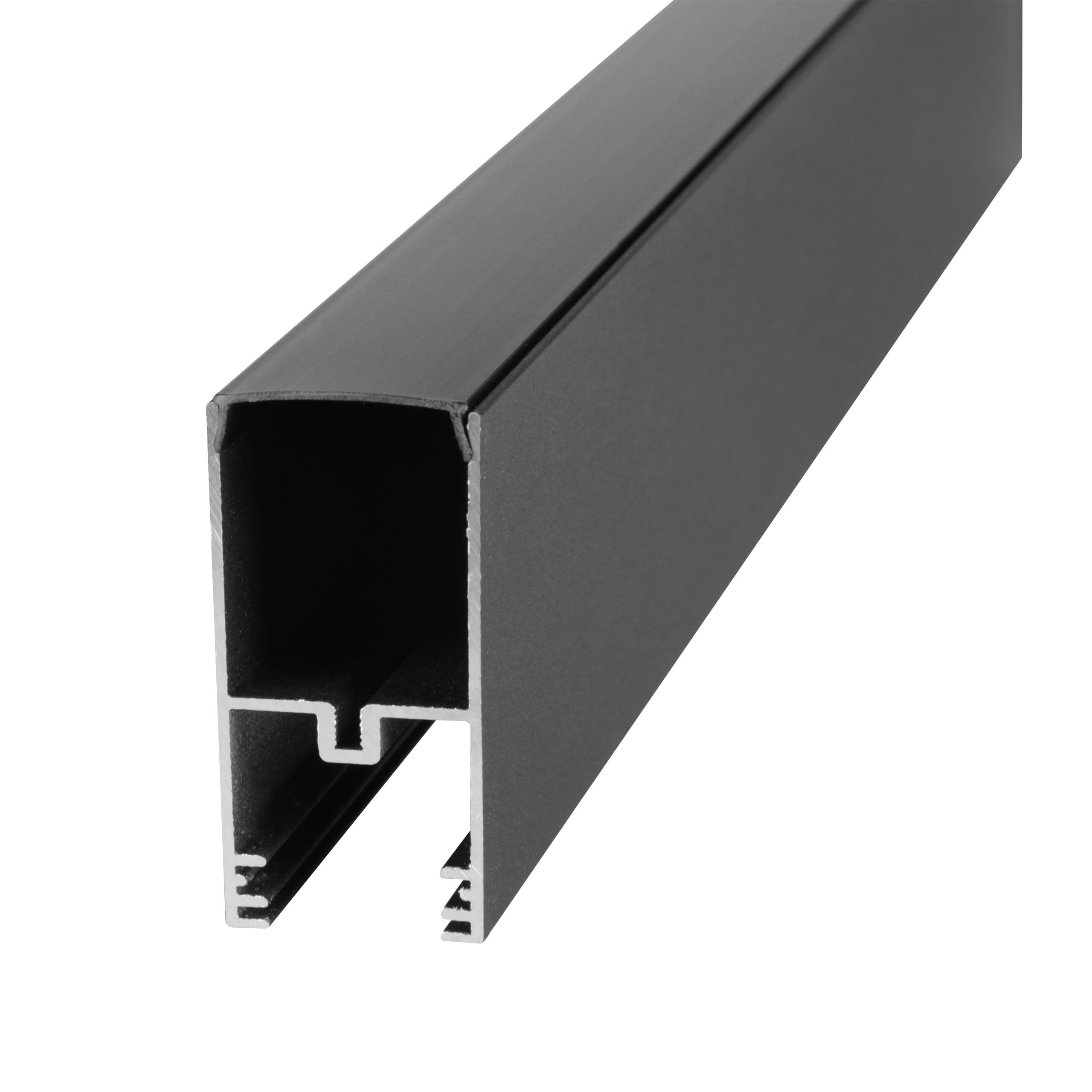 Profil do szynoprzewodu Luxo 48V 1m IP20 natynkowy czarny mat aluminium MasterLED