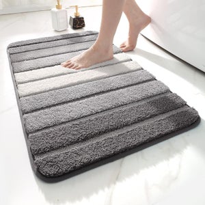 Tappetino da bagno a forma di U, antiscivolo, morbido e assorbente, ad