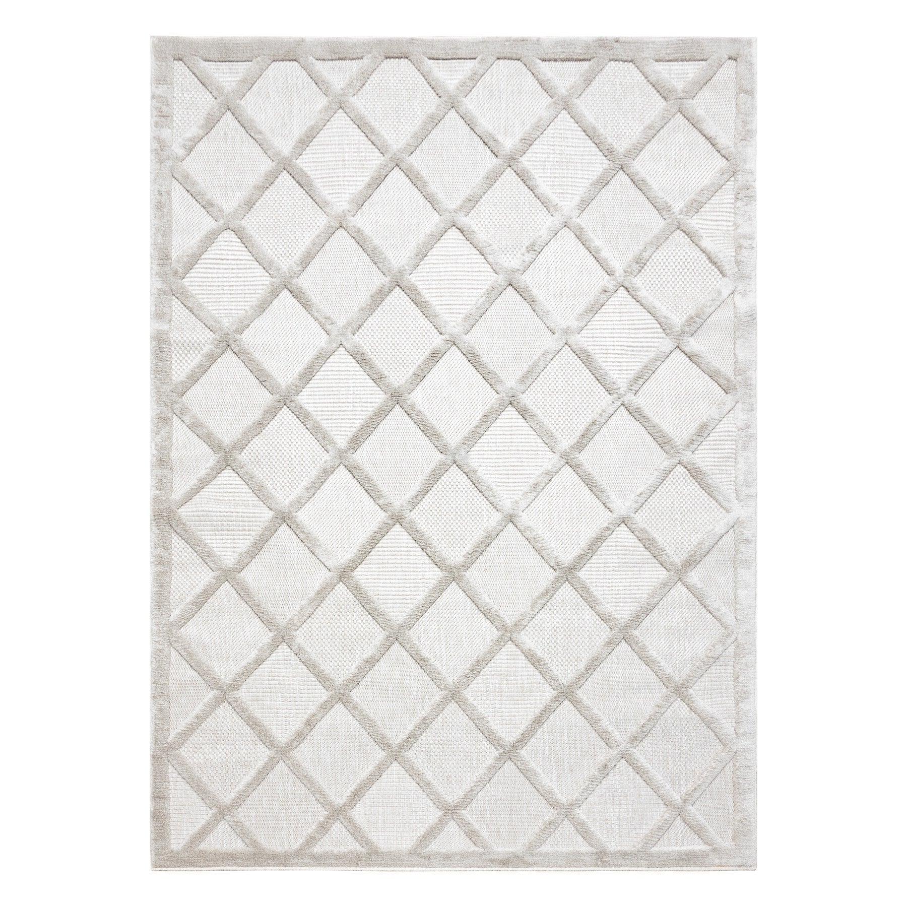 Dywan SANTO SZNURKOWY SIZAL 58365B Kratka, trellis beż 200x290 cm - 2