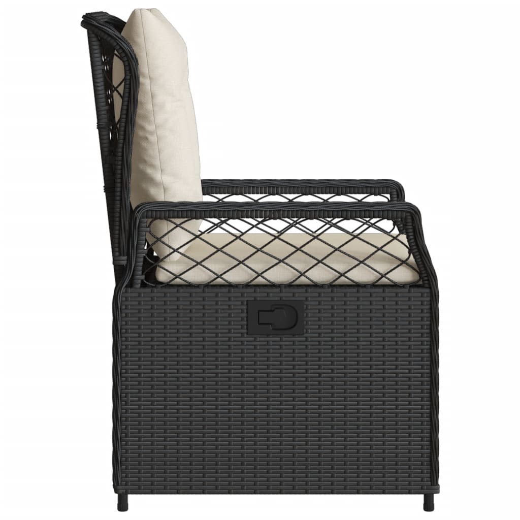 Chaise de jardin sans coussin en Résine tressée Noir - 6