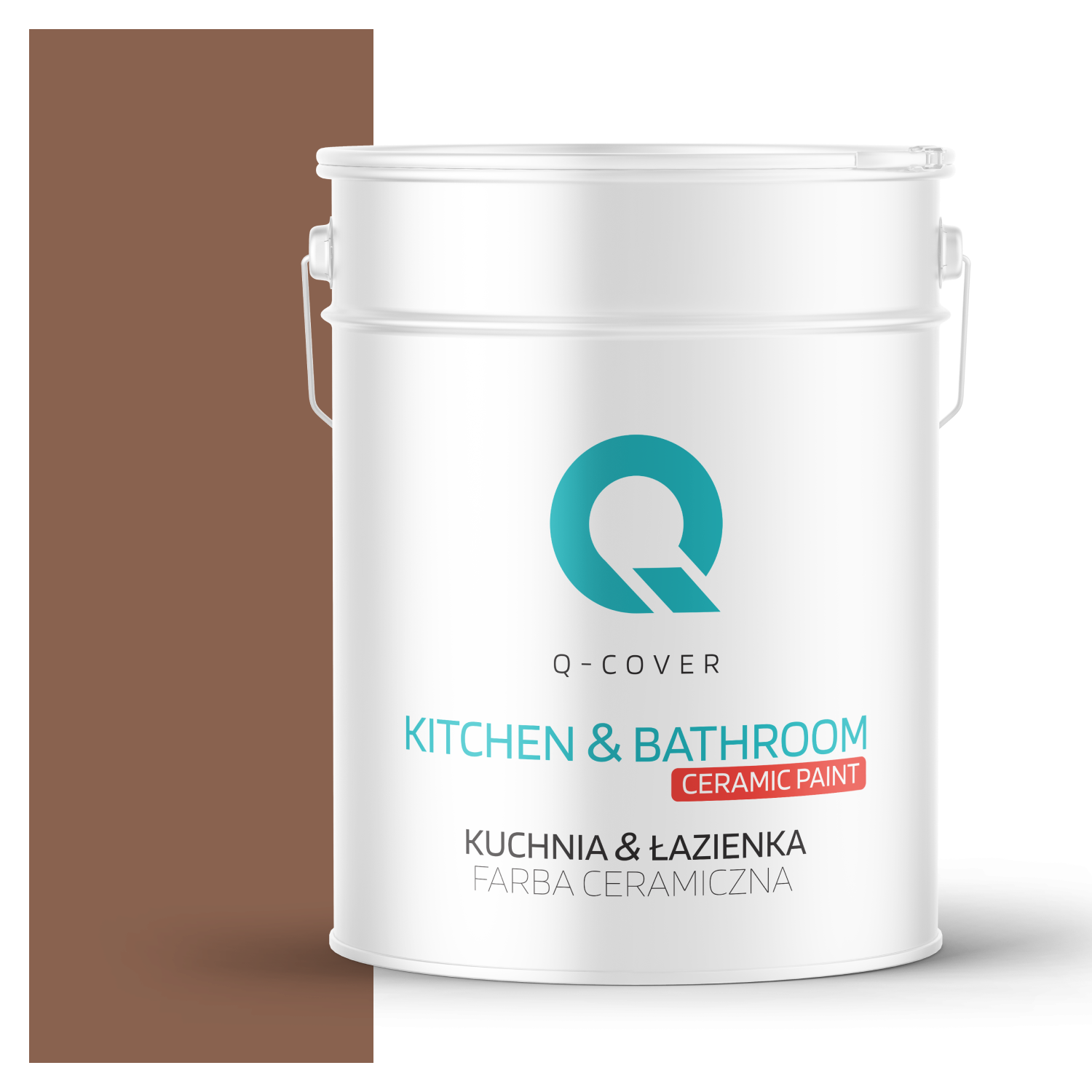 Farba Ceramiczna Kuchnia &amp; Łazienka Q-Cover Czekoladowy H4515 Głęboki Mat 10L