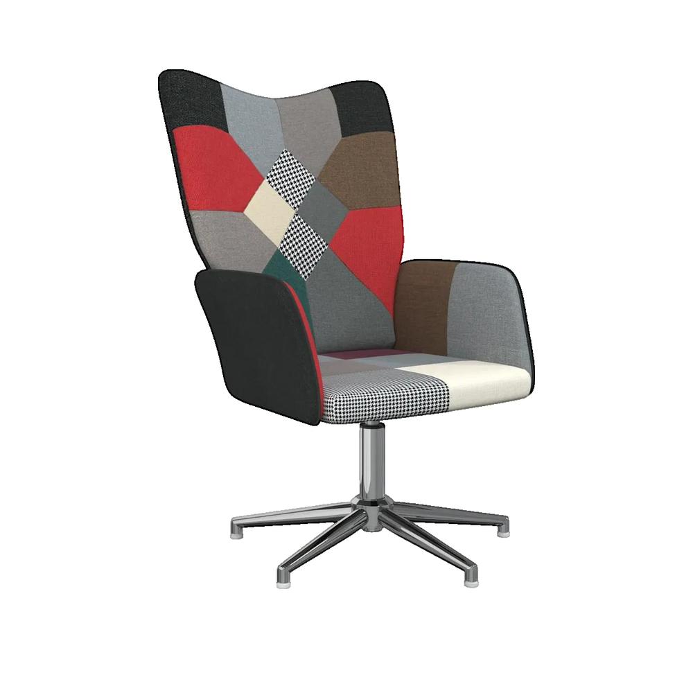 Fotel Wypoczynkowy vidaXL Patchwork Tkanina Wielokolorowy Komfort 360°