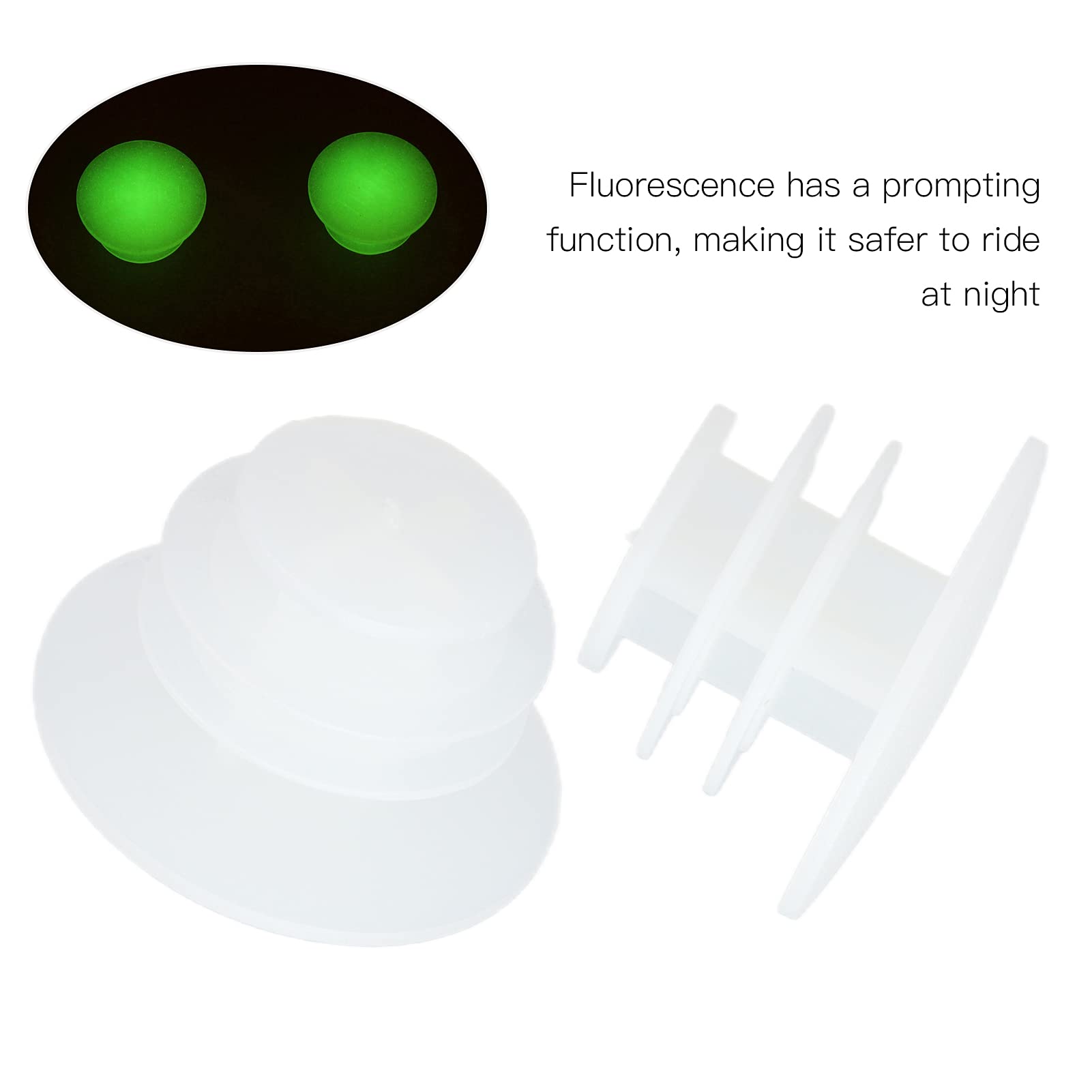 2pcs tampas de extremidade de plástico de bicicleta plugues de extremidade fluorescentes de pouco peso para ciclismo - 6