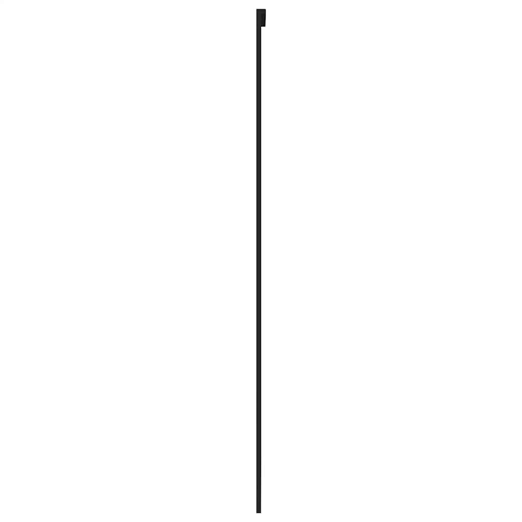 vidaXL Porte coulissante noir 90x205 cm verre trempé aluminium - 4