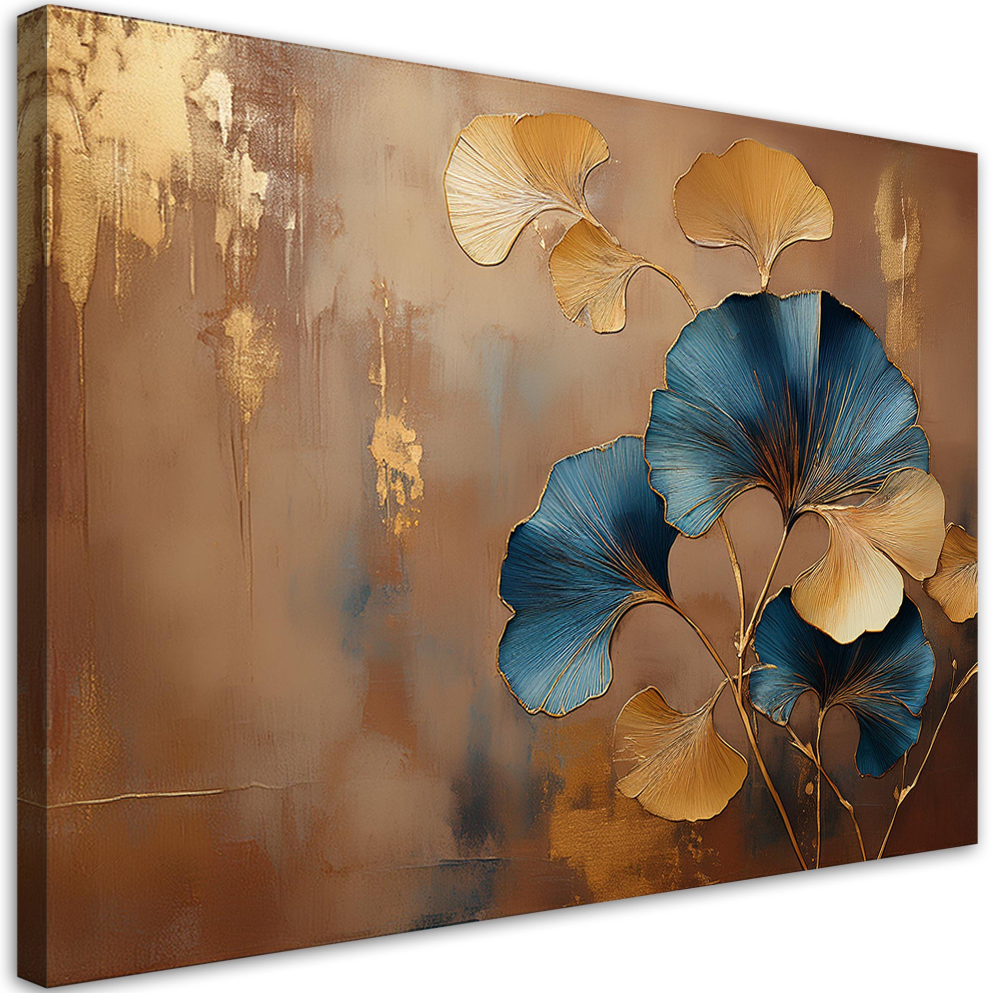 Obraz na płótnie, Ginko Kwiaty Botanika Glamour 60x40