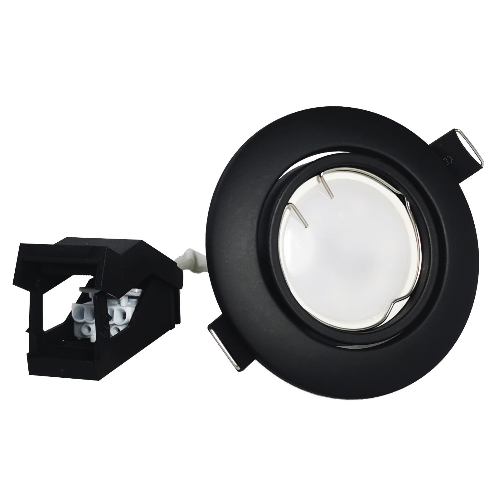 20 Spots encastrables orientables Noir Matt avec GU10 LED de 7W eqv. 56W Blanc Neutre 4500K - 2