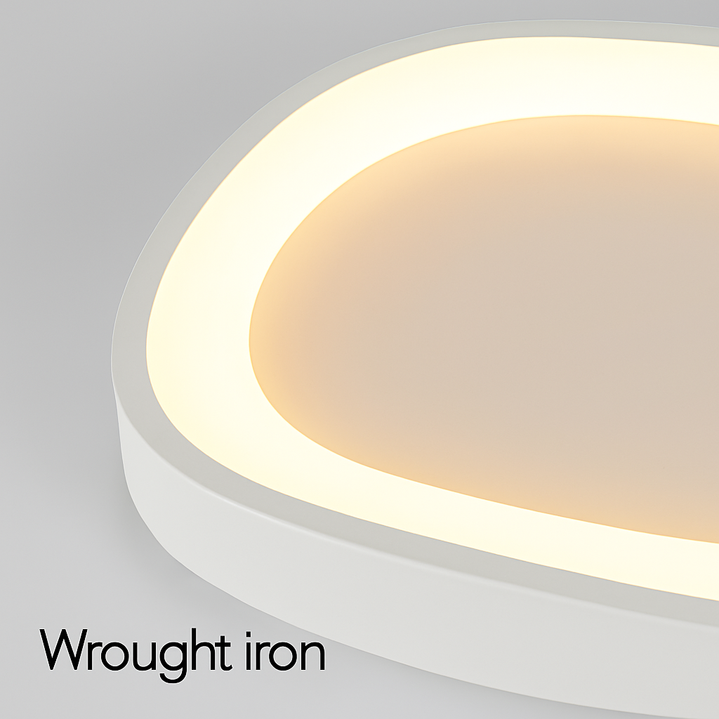 Plafoniera LED da soffitto in metallo bianco stile nordico moderno “ARINA” – 36W, luce selezionabile 3000K/4000K/6000K, Ø40 cm - 3