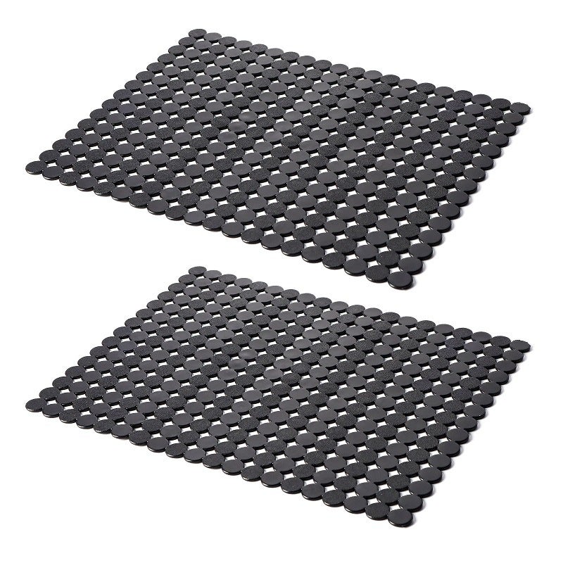Sollbry Lot De 2 Tapis De Drainage Pour évier De Cuisine En Caoutchouc Blanc Avec Trou De Drainage 85459892