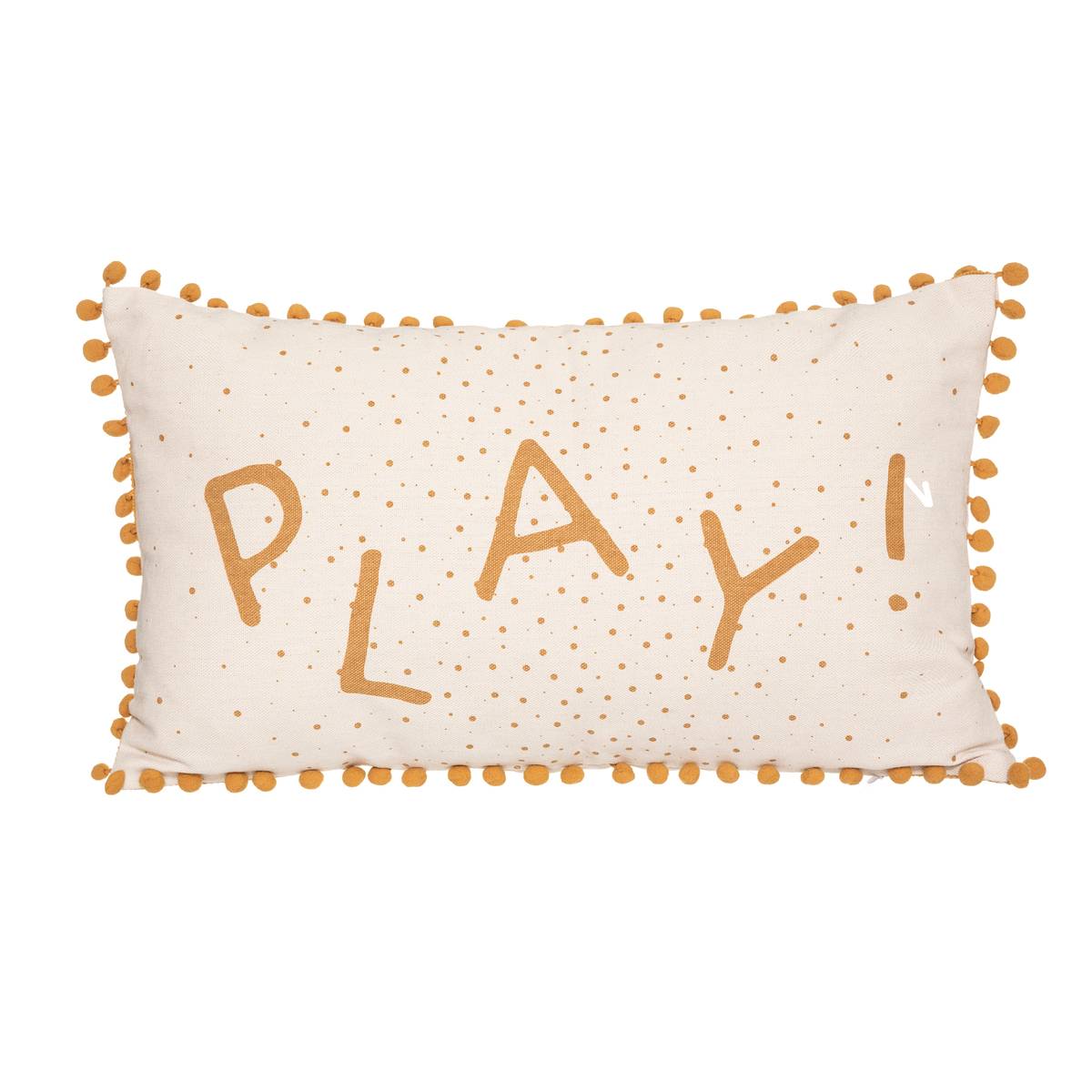 Cojín infantil «play» - algodón - marfil 30 x 50 cm - atmosphera créateur d'intérieur