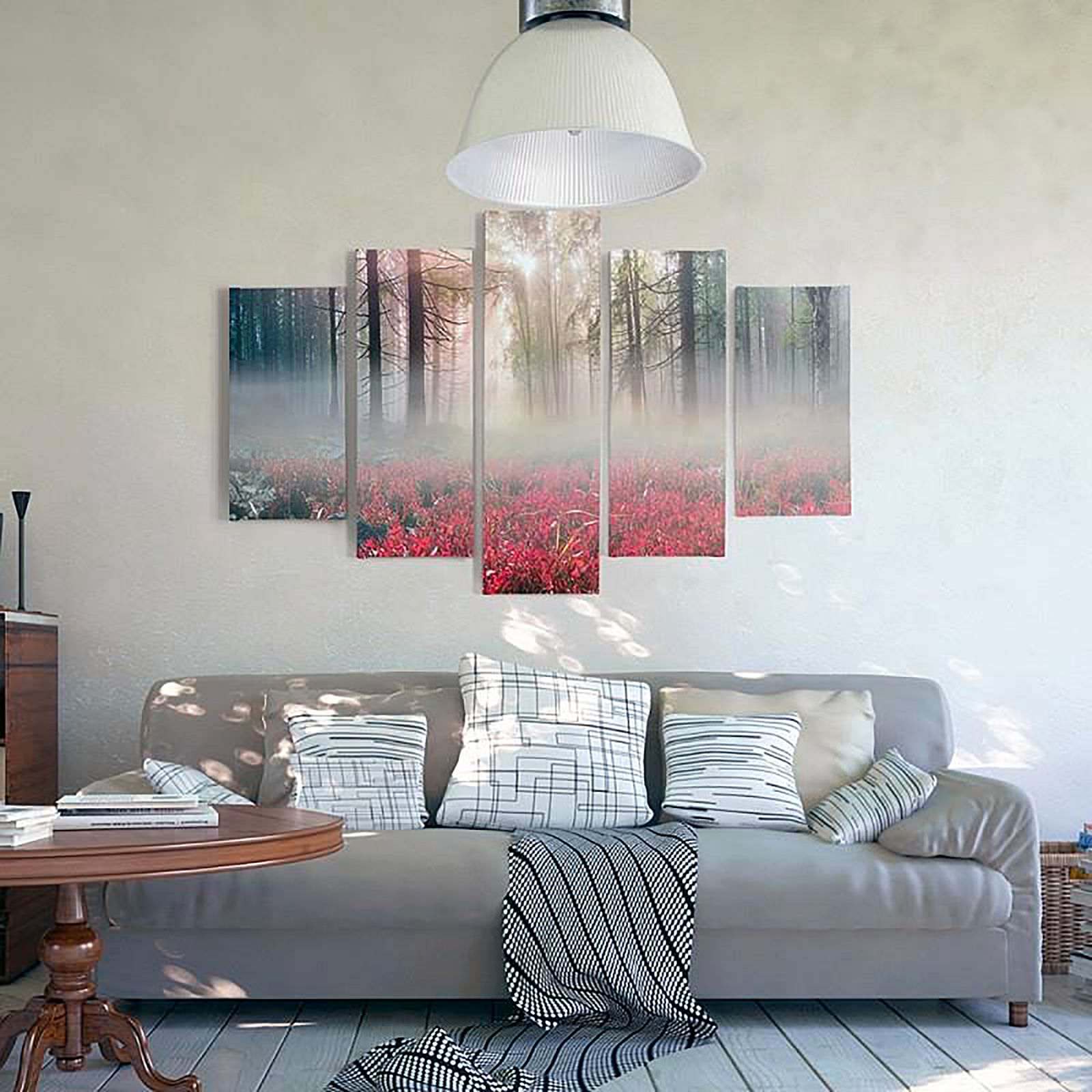 Tableau brume sur la clairière - 200 x 100 cm - 5