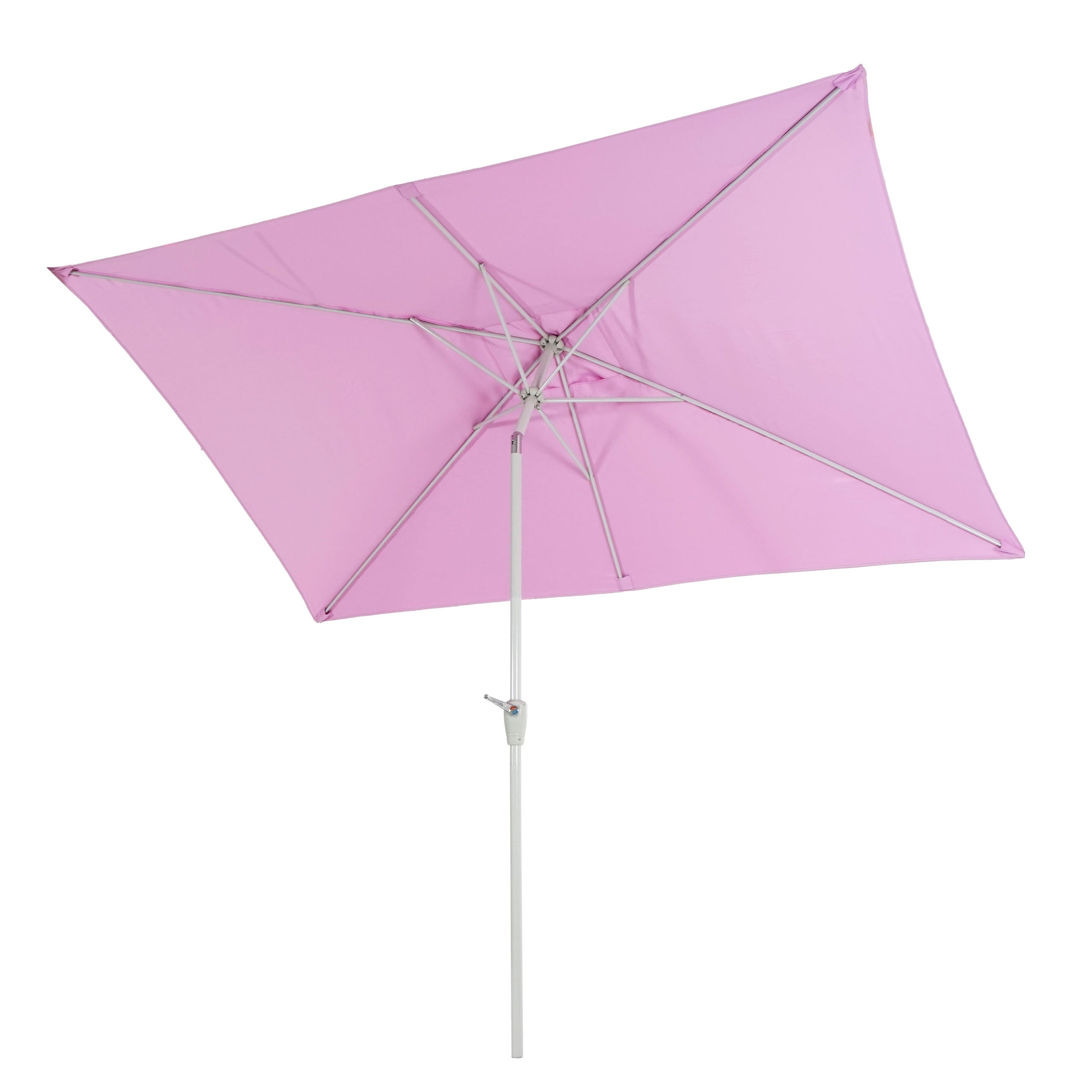 Parasol ogrodowy N23, parasol ogrodowy, 2x3 m prostokątny, odchylany, poliester/aluminium 4,5 kg, ochrona UV 50+ ~ liliowy
