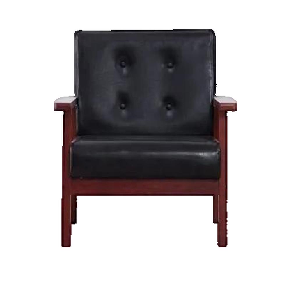 Vidaxl Sillón De Cuero Sintético Negro , Leroy Merlin