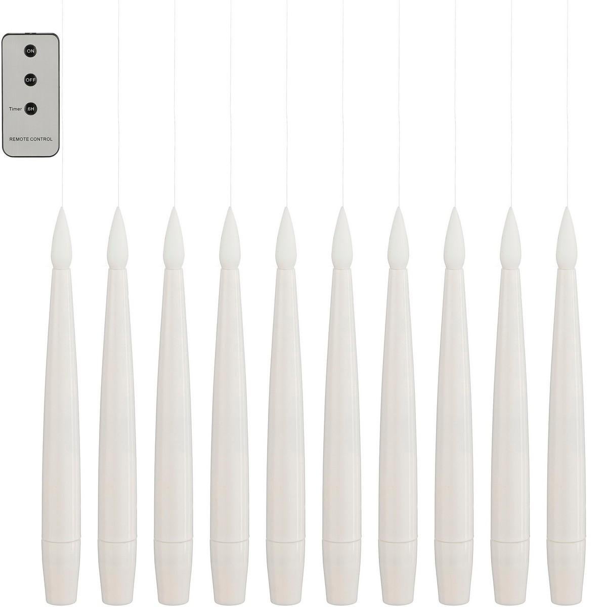 Lampki świeczki wiszące łańcuch świetlny 10 Led ciepły biały Luca