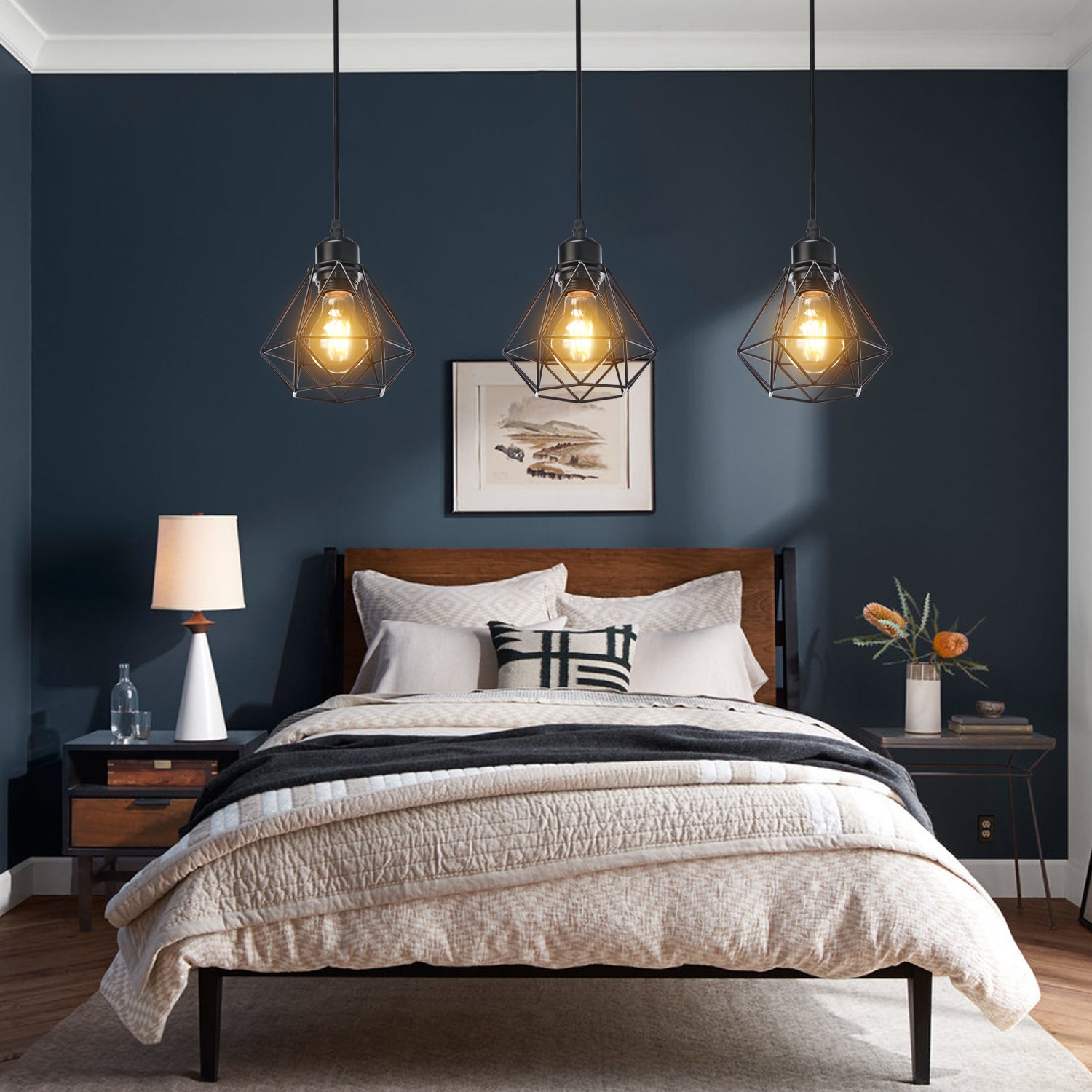 Lampada terra metallo nero treppiede faretto retrò alt.155cm Berlin | Maisons du Monde