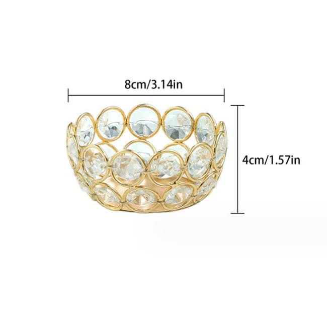 Set di 2 portacandele in vetro trasparente per feste e cene di nozze, accessori da tavola per matrimoni Set di 2 portacandele in vetro trasparente per feste e cene di nozze, accessori da tavola per matrimoni