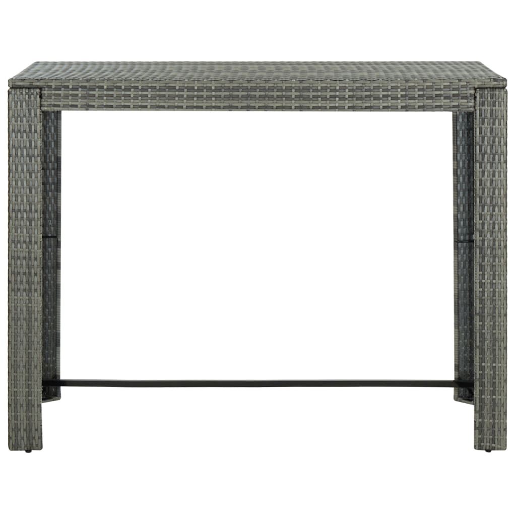 Maison Exclusive - Set da Bar da Giardino 7 pz con Cuscini in Polyrattan Grigio - 9