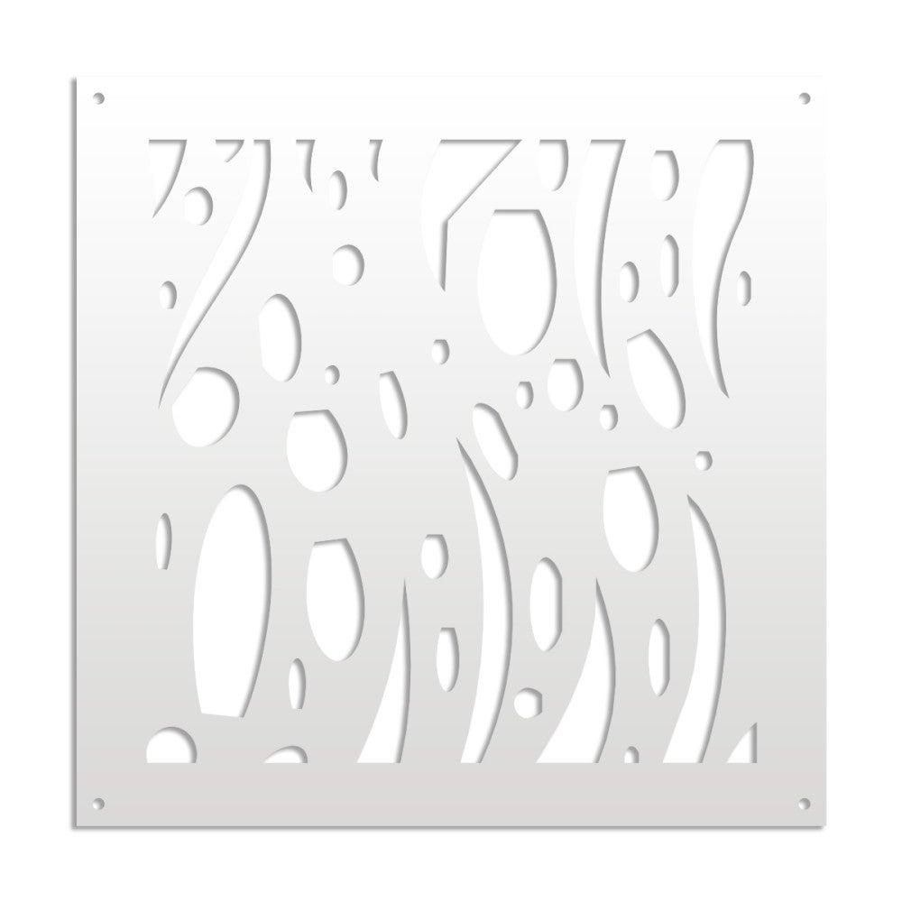 MISTRAL - Panel perforowany z PVC - Osłona przeciwsłoneczna - Rozmiar 48x48 cm - Grubość 1 cm - Kolor BIAŁY