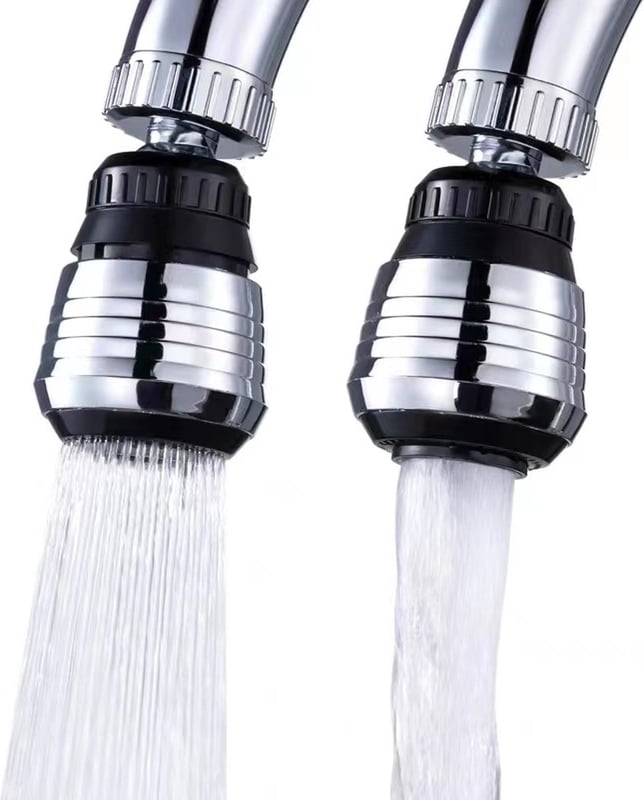 2 obrotowe głowice kranu - Złącze kranu - 360 stopni - Przedłużacz kranu - Nakładka na kran - Wiele pozycji - Uniwersalny