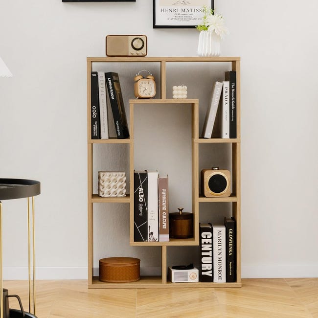 Libreria a 6 Ripiani, Libreria Geometrica Moderna con Telaio in Metallo, Scaffale da Terra con 2 Kit Antiribaltamento per Soggiorno Camera da | Leroy Merlin Libreria a 6 Ripiani, Libreria Geometrica Moderna con Telaio in Metallo, Scaffale da Terra con 2 Kit Antiribaltamento per Soggiorno Camera da | Leroy Merlin