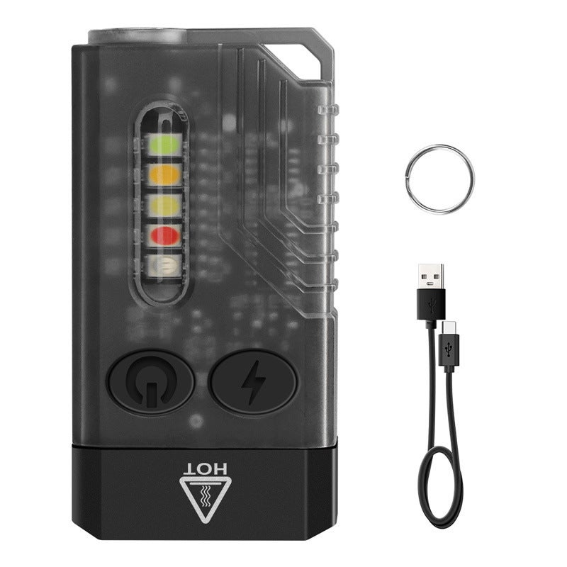 L02 1000 lumenów akumulatorowa mała latarka EDC (czarna), światło ultrafioletowe 365 nm, wielokolorowe źródło światła, bardzo mocna mała latarka LED
