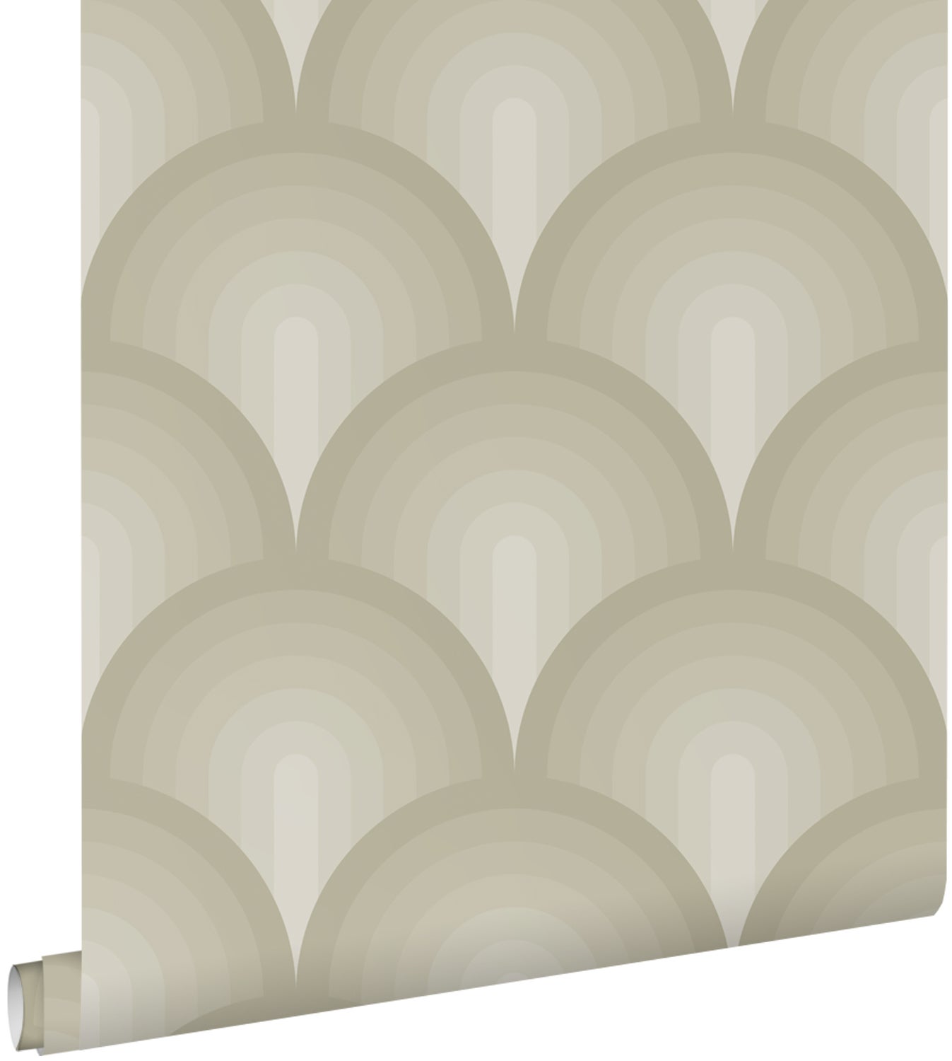 Papel pintado diseño 3d verde oliva agrisado - 50 x 900 cm - estahome