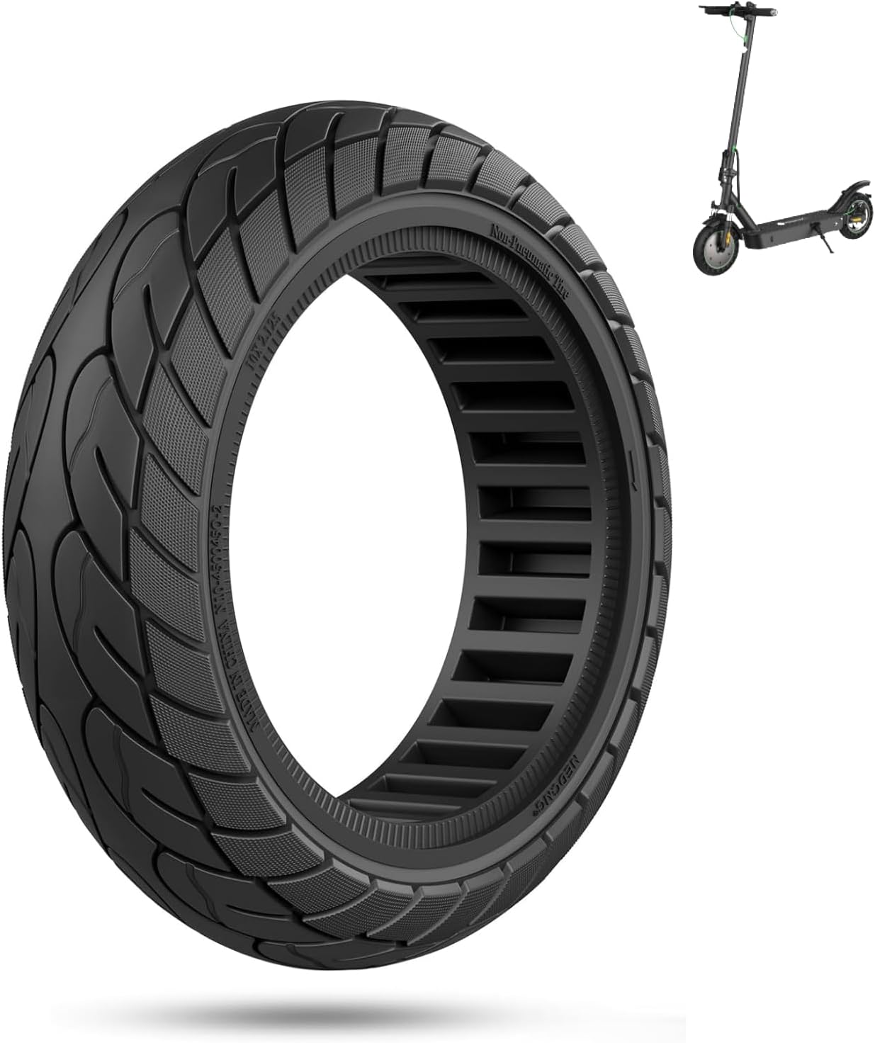 2 Pneus Pleins En Caoutchouc Pour Trottinette électrique Xiaomi M365 - 8,5 Pouces - Anticrevaison Durable