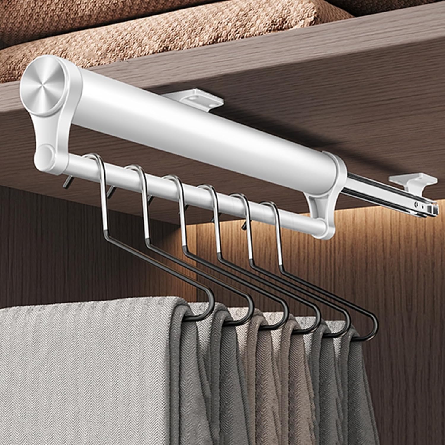 Cintre Coulissant Tringle T lescopique R glable Support De Rangement 