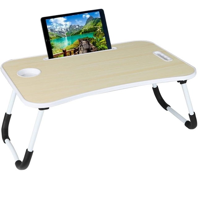 Vassoio Letto Vassoio Da Letto In Bamb&ugrave; Con Supporto Tablet - Pieghevole E Multiuso Tavolino Da Divano