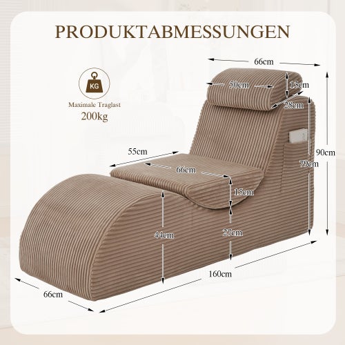 Fauteuil de loisirs moderne au design unique et ergonomique, fabriqué en mousse à compression haute résilience. Coussin d'assise amovible et poche - 3