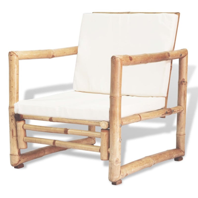 Salon bas de jardin en Tissu Beige 3 personnes - 6