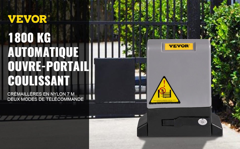 Abridor puerta corredera,SucceBuy 1800 kg 7 m,automático con 4 mandos a distancia y control por aplicación,motor eléctrico para puerta corredera - 9