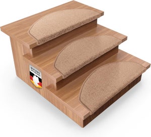 Confezione da 5 tappetini antiscivolo per scale, tappetini per moquette, gradini per scale interne, tappetini per scale con bordo, 76 x 20 cm | Leroy Merlin