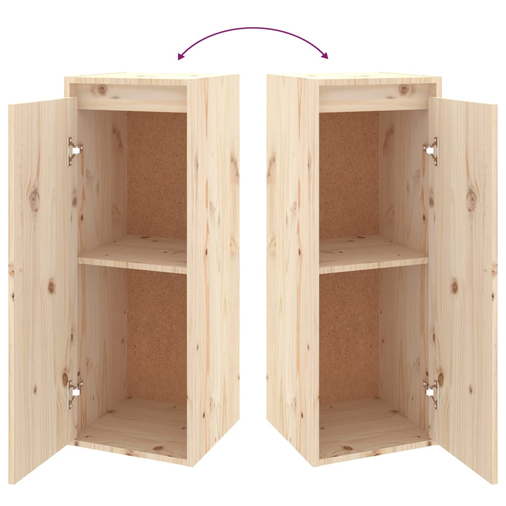 Maison Exclusive - Armario de pared 2 uds madera maciza de pino 30x30x80 cm - 9