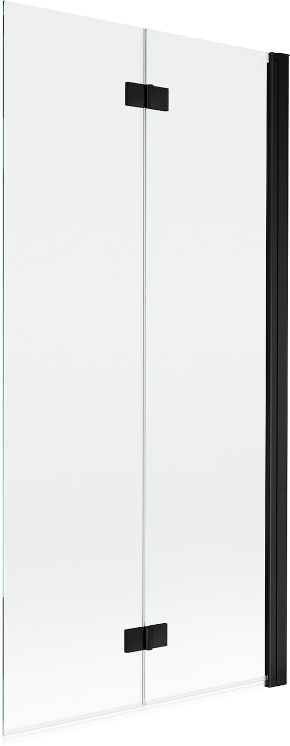 Mexen Mist parawan nawannowy 2-skrzydłowy prawy 90 x 150 cm, transparent, czarny - 8A9-090-002-70-00-P